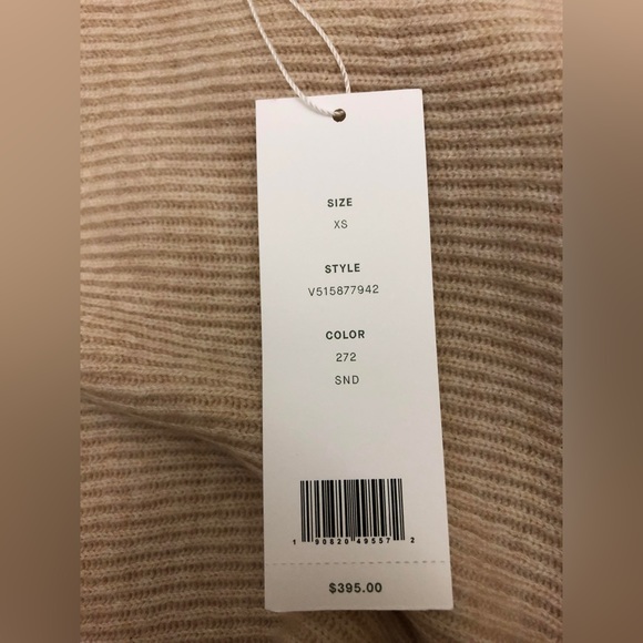 NWT VINCE Drape Front Wool & Cashmere Cardigan In Sand - Picture 7 of 7